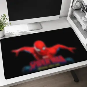 Red Web Hero Gaming Mouse Pad, Superhero Style Extended Desk Mat, Large Non-Slip Keyboard Mouse Pad, Gamer Desk Accessories