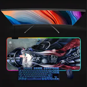 Azur Lane Game Mouse Pad RGB gaming keyboard with LED backlight, rubber gaming mouse pad, keyboard mat