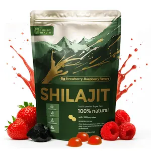 Shilajit Gummies with Ashwagandha - Natural Energy, Focus & Immune Support Supplement - 85+ Trace Minerals & Fulvic Acid for Performance & Vitality - Strawberry Raspberry Flavor
