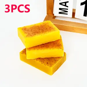 3PCS Turmeric & Kojic Acid Cleansing Soap Set Organic