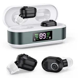 Adaptive Noise Cancelling Wireless Earphones, Dual Speaker, Lightweight Comfortable, Long Battery Life, Rechargeable, Ideal for Daily TV Conversations and Gifts