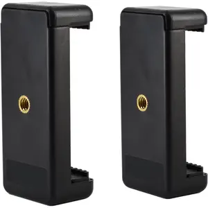 Universal Cell Phone Tripod Mount Adapter,  Phone Holder Clip Connector   for Monopod Selfie Stick DSLR Travel Mini Flexible Tripod and (2 Pack)