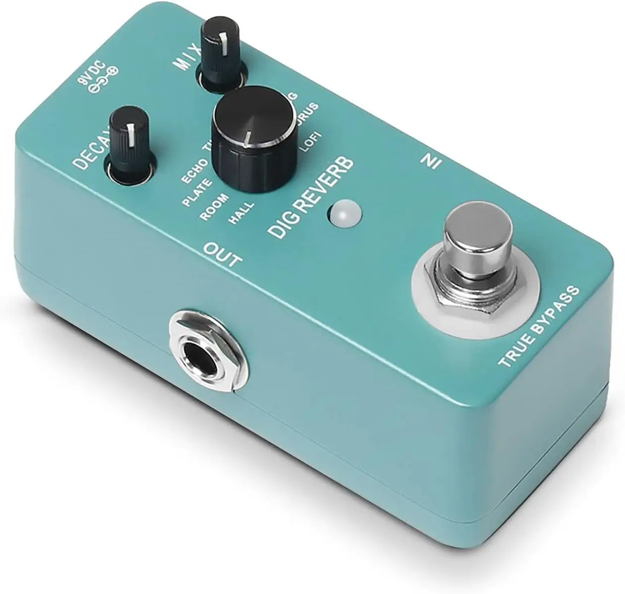 Electric Guitar Single Effect Reverb Pedal True Bypass DIG REVERB 9 Reverb Types(without power )