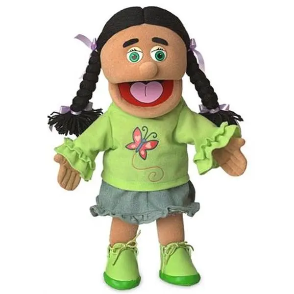 Jasmine, Hispanic Girl Puppet (14") Jasmine, Hispanic Girl Puppet (14")