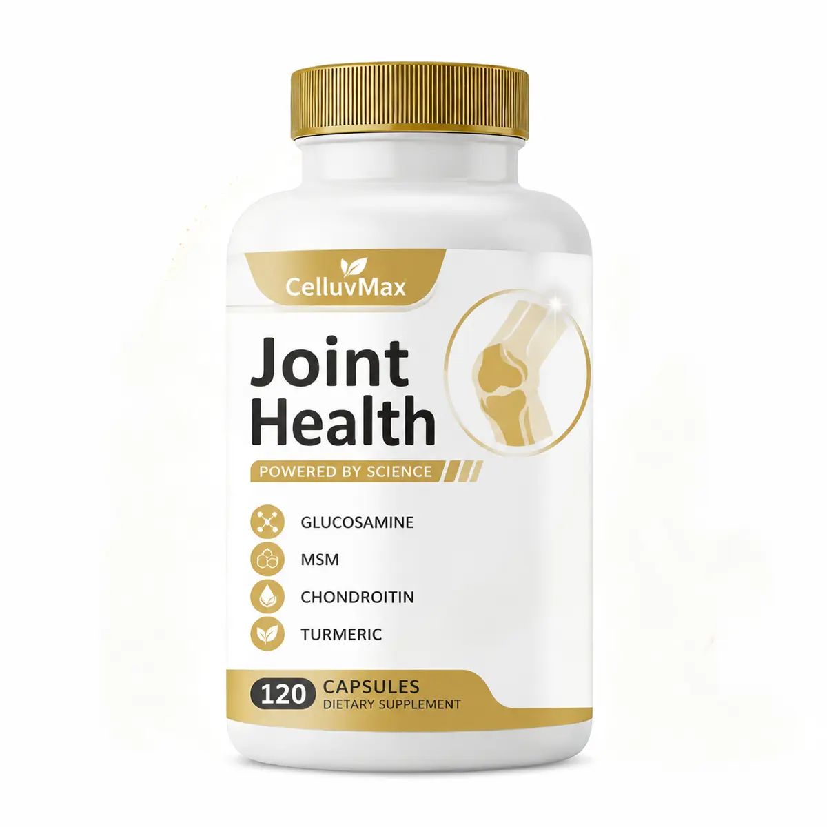 Joint Health Support Capsules with Glucosamine, Chondroitin, MSM & Turmeric, Daily Joint Comfort & Mobility Formula, 120 Capsules
