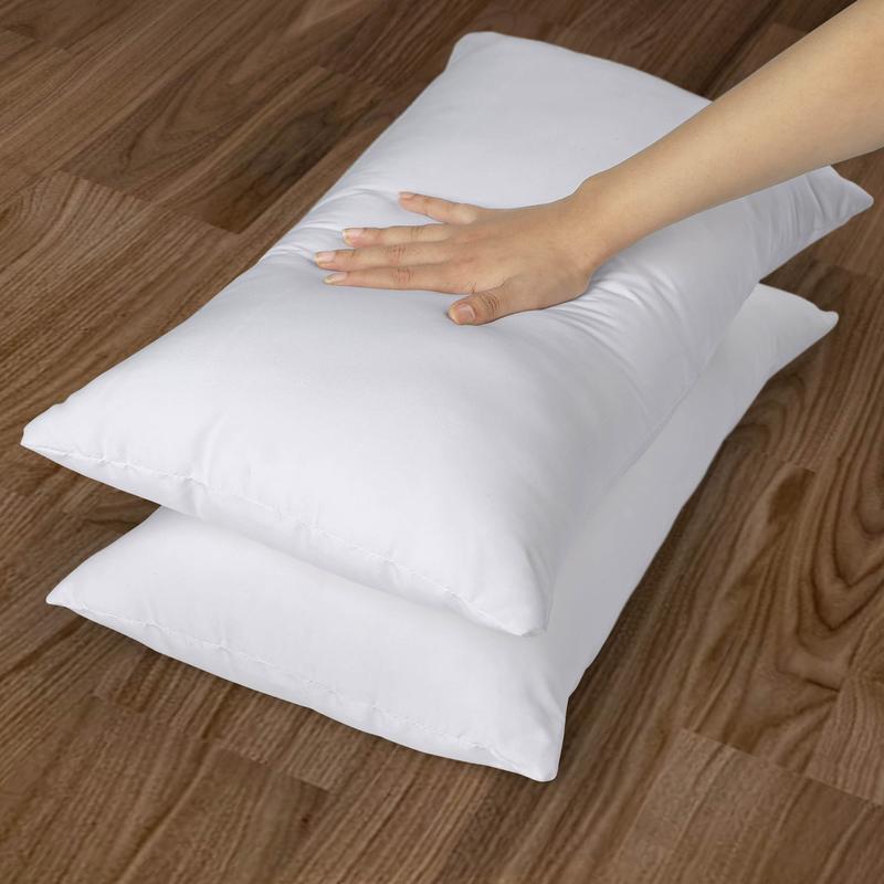 Utopia Bedding White Throw Pillow Inserts - Pack of 2 Durable Memory Foam for Bed & Couch - Soft 115 GSM Brushed Fabric - Breathable Comfortable Decorative Pillows