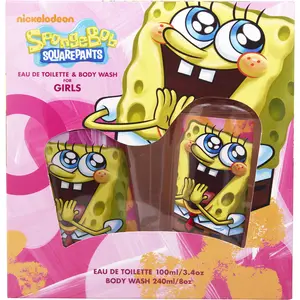 Spongebob Squarepants Set-Edt Spray 3.4 Oz & Body Wash 8 Oz For Women