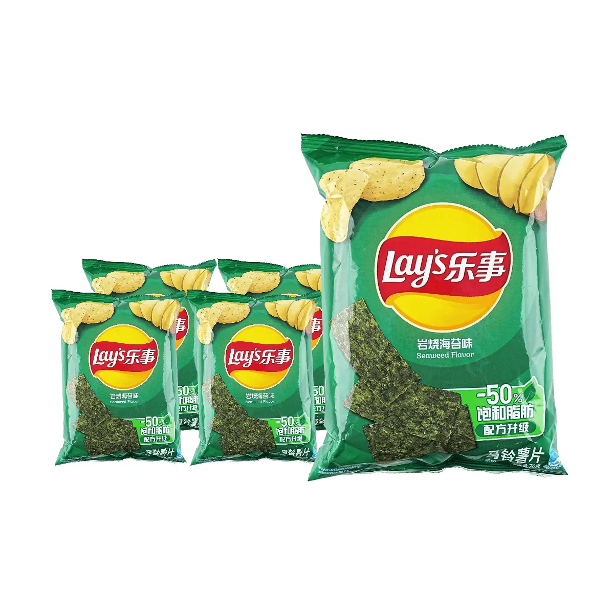 Lay's China Potato Chips, Roasted Seaweed Flavor, 70g Bag (5 Pack Value Bundle) Lay's China Potato Chips, Roasted Seaweed Flavor, 70g Bag (5 Pack Value Bundle)