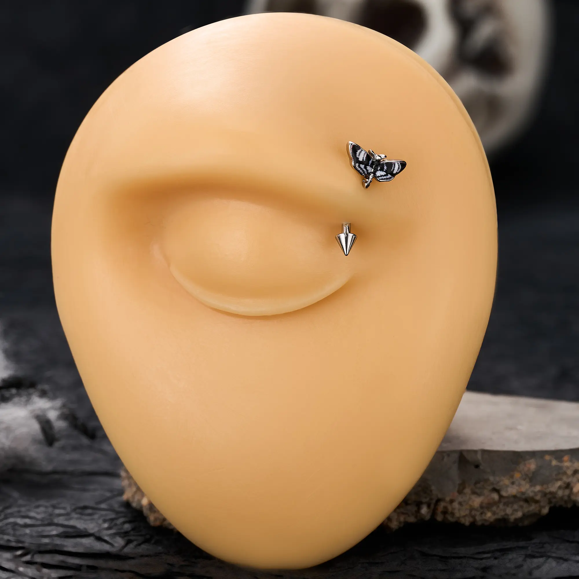 OUFER 16G Moth Eyebrow Piercing Jewelry Stainless Steel Rook Piercing Jewelry