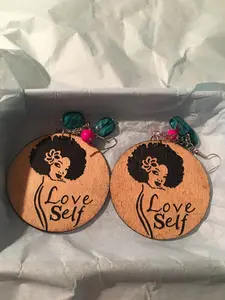 African Earrings with Beads