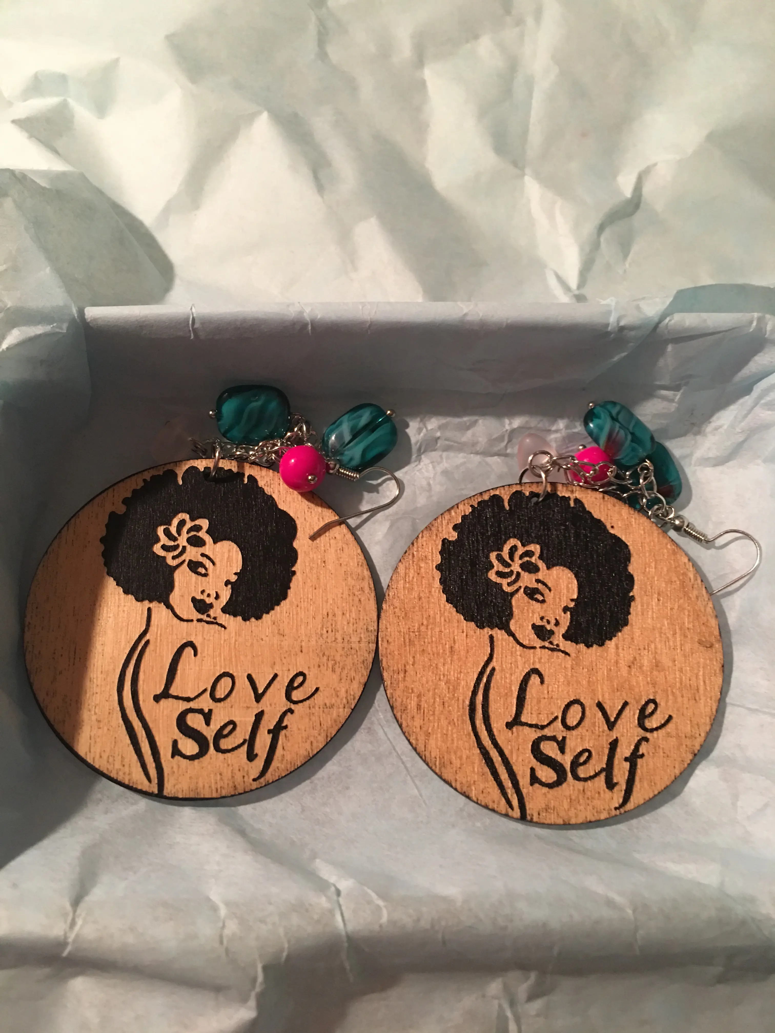 African Earrings with Beads