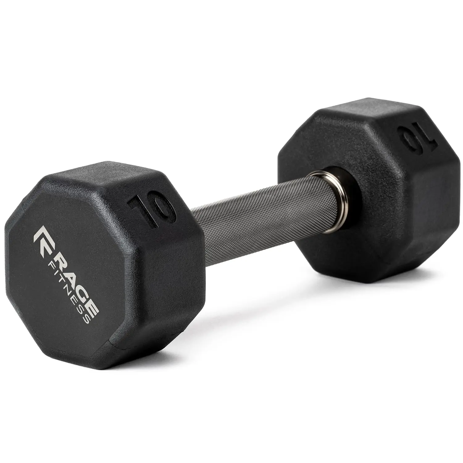 Rubber Coated Dumbbells - No Roll Design Easy-grip Steel Knurled Handle  Weights Set For Strength Ideal Home Gym 10-60 Lbs Sold Individually