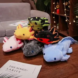 Hexagon Dinosaur Plush Toy Salamander Stuffed Animal Eastern Doll Fish Decorative Ornament, Cute Soft Toy for Kids and Collectors