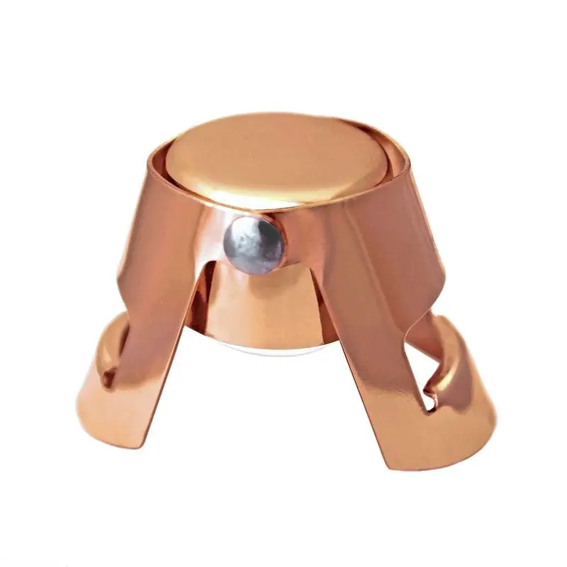 BarConic® Copper-Plated Classy Fizz Saver Champagne Stopper - Copper, Rubber Seal, Airtight, Secure Fit, Preserves Freshness, Fits Most Standard Bottles, Bar & Kitchen Utensil for Wine Lovers