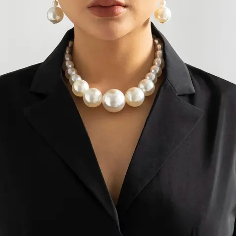 Faux Pearl Decorated Necklace for Women, Elegant Necklace, Clavicle Matching Necklace, Fashion Versatile Accessory, Trendy Jewelry for Daily Wear, Decorative Necklace