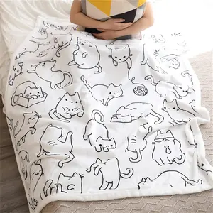 Sviuse Cat Blanket Cat Throw Blanket for Couch Cat Blanket for Girls Women Adults Cat Mom Gifts for Women Kitten Blankets for Couch Bed Sofa (50"x60", Cat 2)
