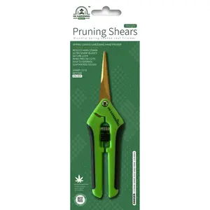 HK Gardening 2pks Titanium Straight Blade Trimming Scissors for Precise Cuts on Plants