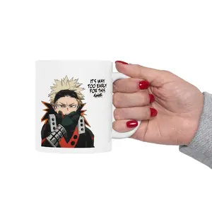 Too Early for this! MHA Bakugo Katsuki Kacchan Cute Anime Manga Fan Coffee Tea Mug Bakudeku