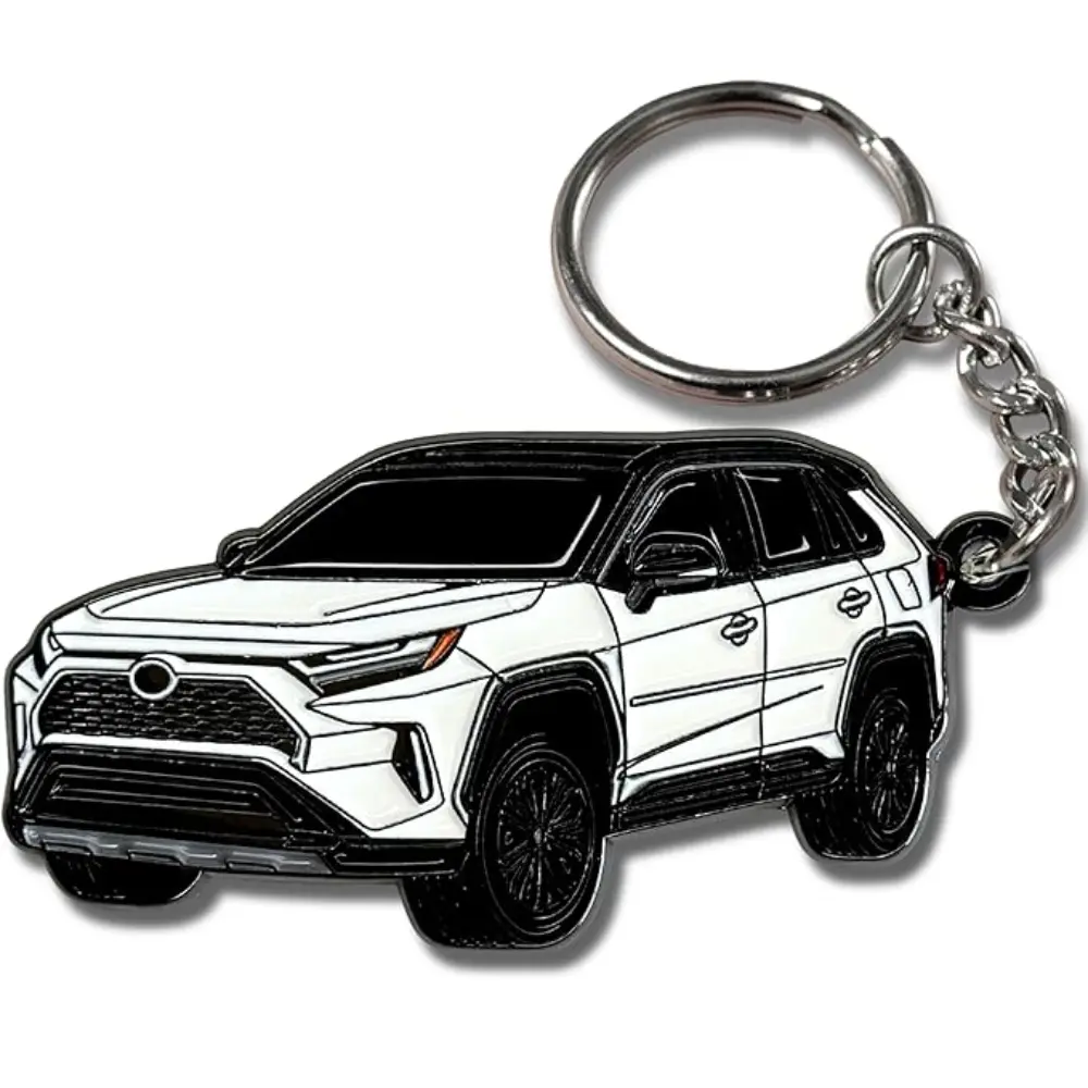 Toyota RAV4 2025 TRD Style Keychain Accessory, Durable Metal Key Fob Cover Off-Road Inspired Design, Gift for Car Lovers Outdoor Fans, Unique Affordable Key Chain Gift Idea