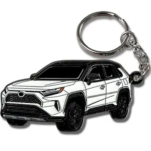 Toyota RAV4 2025 TRD Style Keychain Accessory, Durable Metal Key Fob Cover Off-Road Inspired Design, Gift for Car Lovers Outdoor Fans, Unique Affordable Key Chain Gift Idea