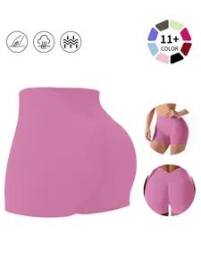V-Waist Scrunch Butt Yoga Shorts - 11+ Colors, Stretch Knit Shorts, High Waist Tummy Control Booty Lifting Shorts, Buttery Soft & Squat-Proof for Gym, Yoga & Lounge