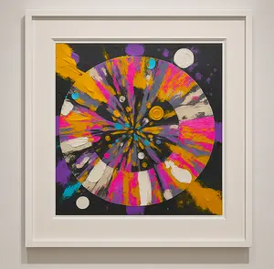 Solar Bloom of Vibrance - Abstract Art Print with Bold Colors and Dynamic Design for Modern Home Decor 30X40 inches Digital Abstract on Canvas by Katrina A Smith - Artwork