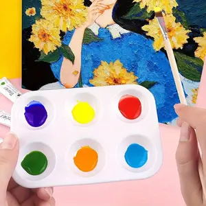 2 Piece Palette Art Alternative Easel, Watercolor Paint Tray, Art Painting Plate, Essential for Artists, Durable Design