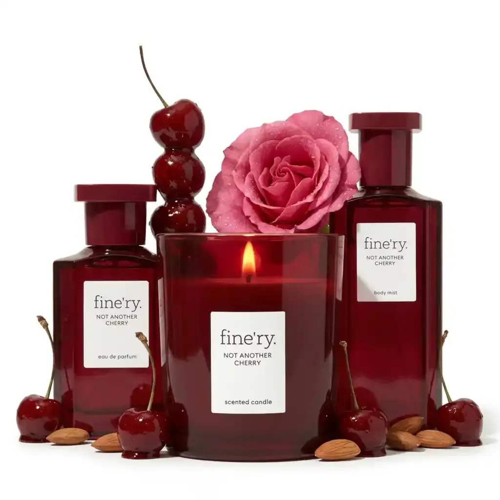 fine'ry Not Another Cherry 3-Piece Fragrance Discovery Set, A Bold Fruity Signature Scent with Wild Cherry & Almond Amaretto, Cool Women Gifts, Gifts For Girlfriend
