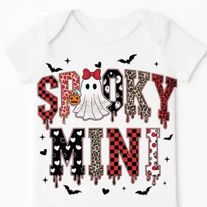 Custom Spooky Mini Onesie & Shirt 100% Polyester Sublimation Made for Halloween