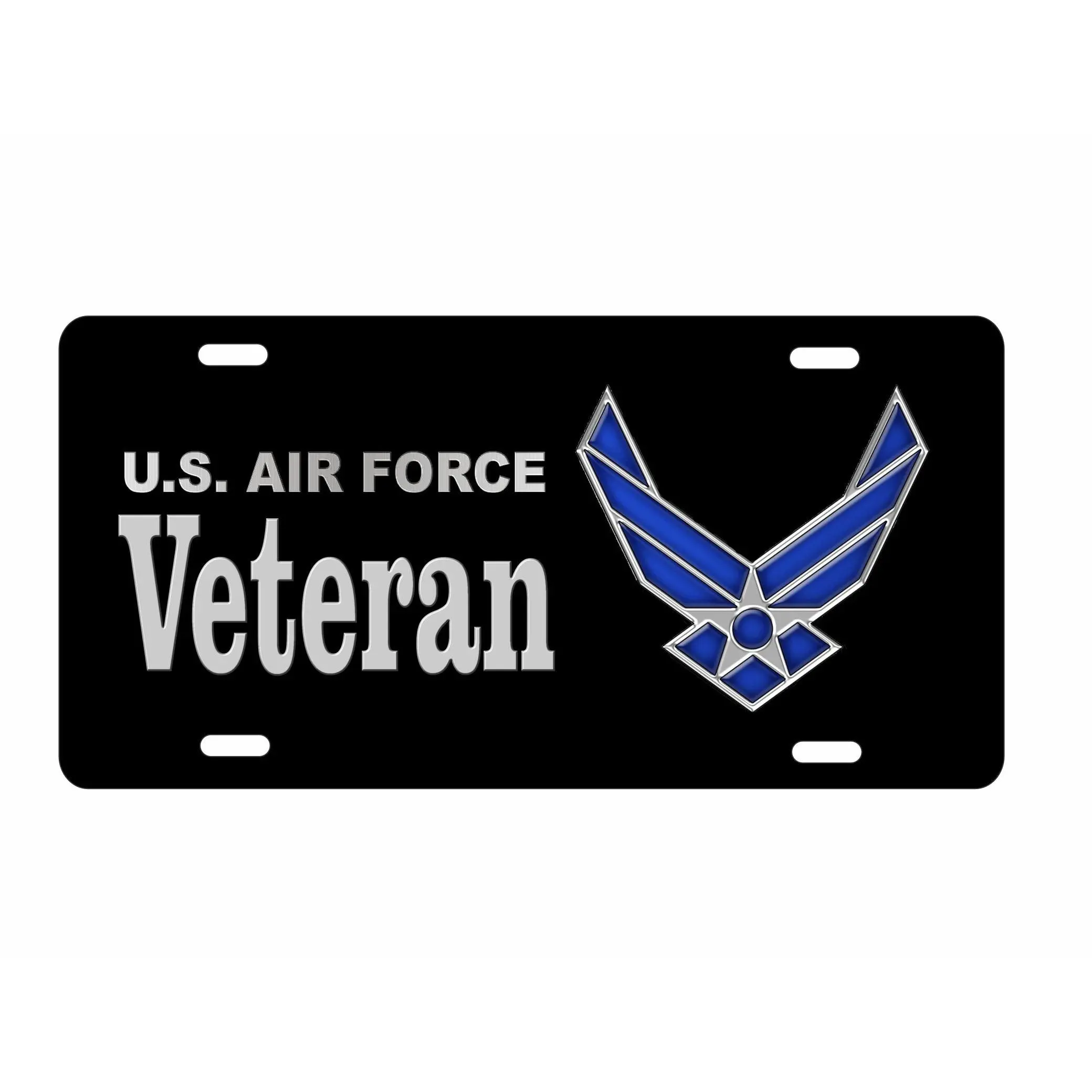 Veteran US air force novelty license plate Decorative Military vanity aluminum Front car tag