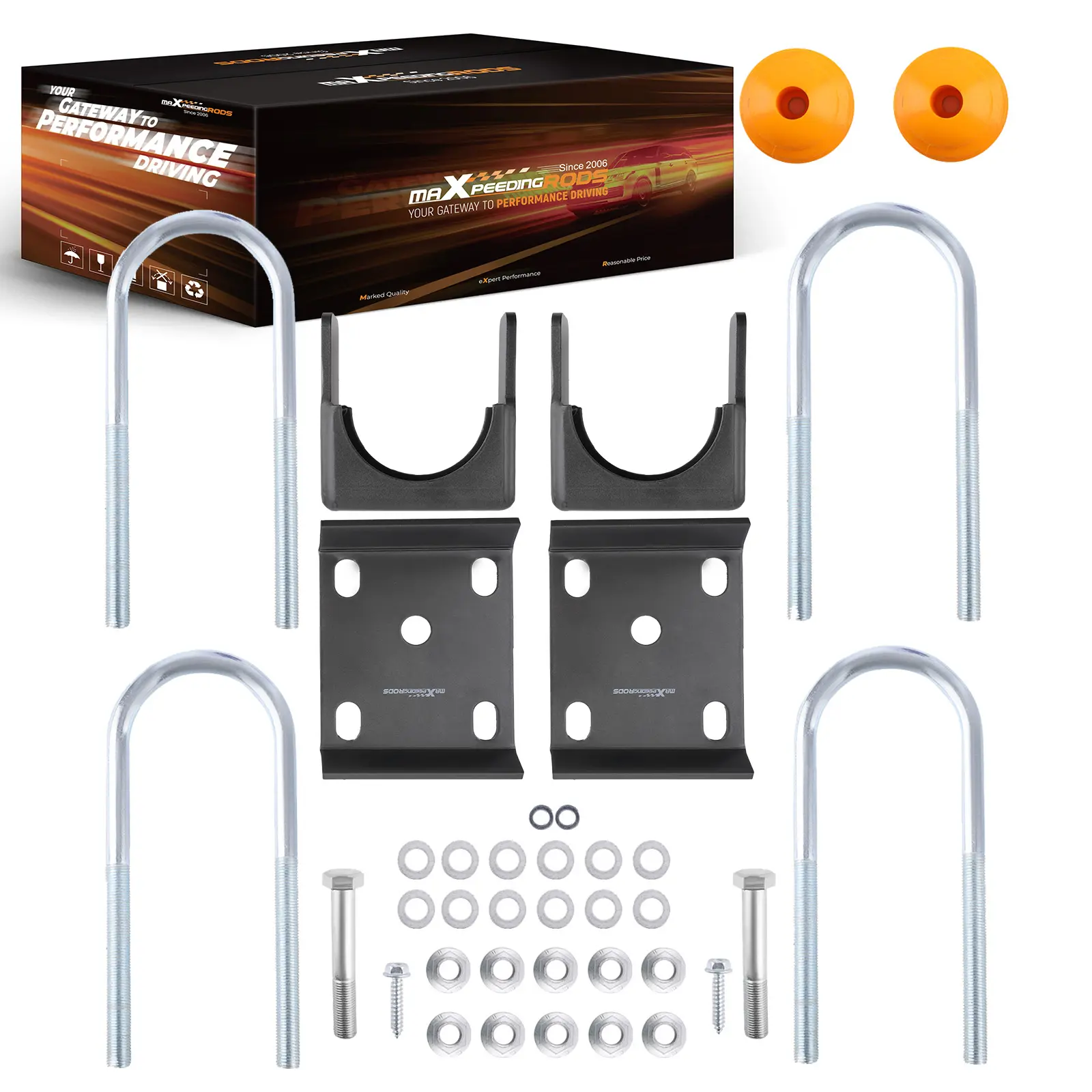 6 Rear Axle Drop Flip Kit W/ U-Bolts compatible for Chevy Silverado 1500 2WD 1988-1998