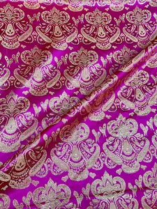 Fuchsia Gold Chinese Brocade