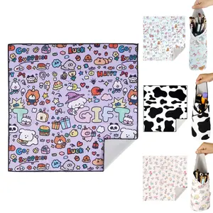 Walking Way Self-Adhesive Magic Cloth - 5-in-1 Reusable Protective Wrap for Makeup Pouch Camera Lens Cover Tech Organizer Travel Essential & Daily Storage Washable & Scratch-Resistant