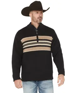Cinch Men's 1/4 Zip Southwestern Border Print Pullover - Mwk1560005
