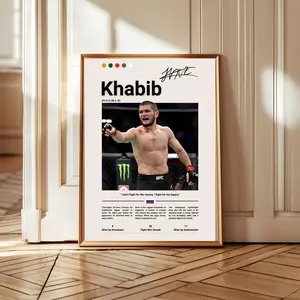 Khabib Nurmagomedov UFC Poster  MMA Wall Art, Fighter Print, Champion Gift ( Unframed - Print Only )