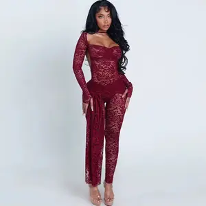 Love Me More Lace Jumpsuit Set