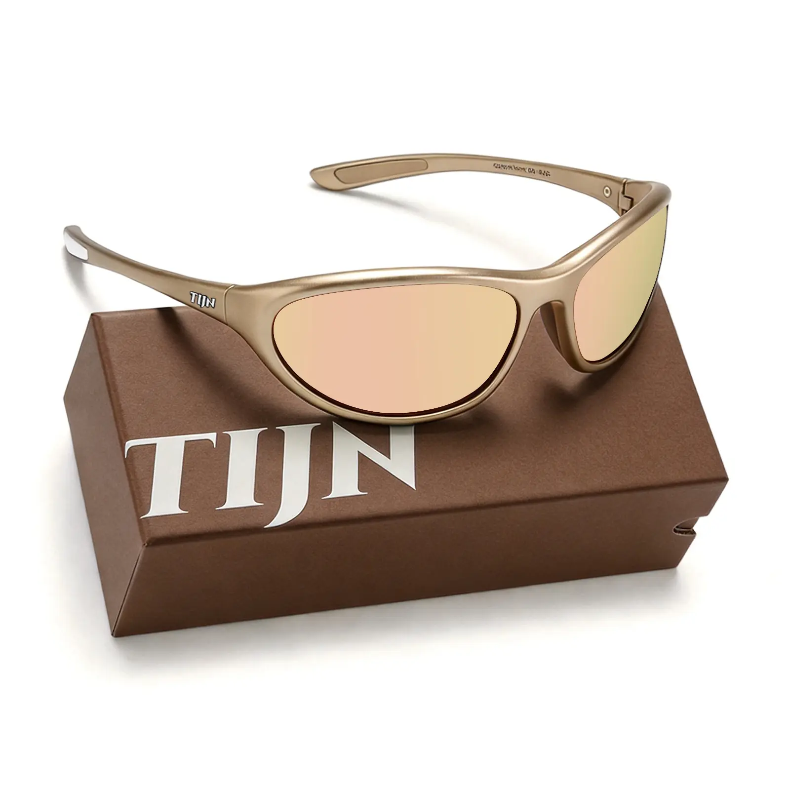 TIJN Sports Sunglasses for Men Women UV400 Wraparound Cycling Running Golf Motorcycle Glasses Polarized Sunglasses for Men and Women Driving Fishing UV Protection Wide Fit Outdoor Fashionable Frames Sunglasses Fashionable Frames Sunglasses