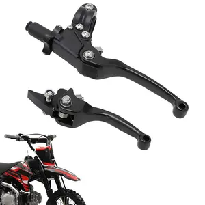 Dirt Bike Brake Clutch Lever 7/8'' 22mm Folding Levers Aluminum Alloy Universal for CRF50 KLX SSR TTR 110 125 150 200 250cc Dirt Pit Bike ATV Mini Bike