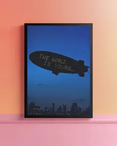 Scarface Poster, The world is yours Tony Montana Movie Print Wall Art Home Decor