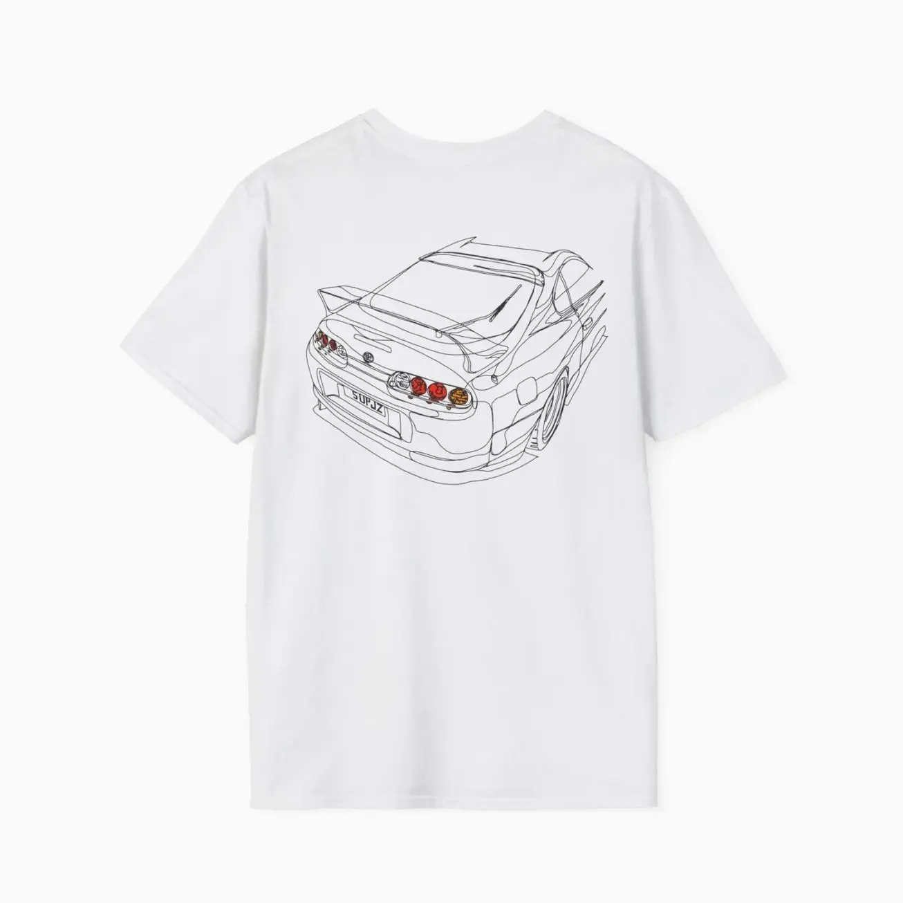 Supra JZA80 MK4 Rear View, JDM Car T-shirt Sweatshirt Hoodie 2-Sided, Car Enthusiast and Fans Gift