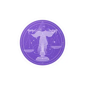 Libra Scales Emblem Zodiac Sticker — Air Sign Kiss-Cut Vinyl Decal