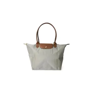 Longchamp Le Pliage Original 31 Tote Bag with Snap and Zipper Closure, Recyclable Material, Gray Color for Women