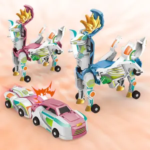 Robocrash Magnetic Collision Transform Car, 2-In-1 Automatic Transformation, Creative Combine Car Toy, Perfect Birthday Gift for Kids, Transformer Car, Magnetic Cars