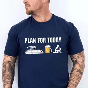 Funny Plan For Today Men Shirt, Dark Adult Humor Sweatshirt, Today Beer Boating Hoodie, Funny Dark Joke Men Graphic T Shirt , Unisex Sweater Pullover Tee