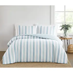Truly Soft Aiden Stripe Full/Queen 3 Piece Duvet Cover Set