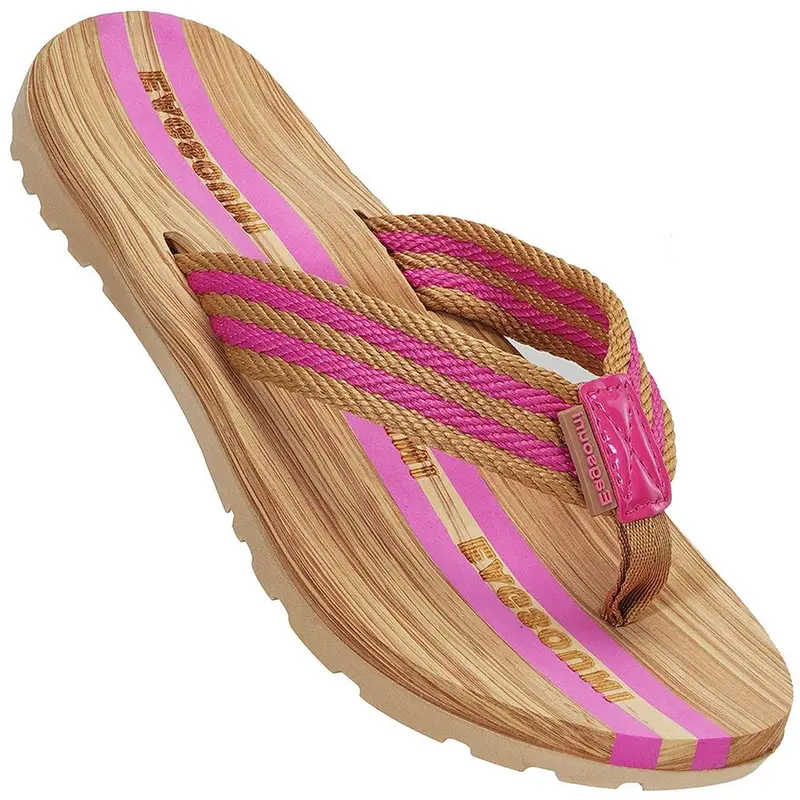 Intini Women's Casual Flip Flops - 1 Pair Nylon Slip-On Wedge Heel Lightweight Sandals with Yoga Mat Foam, Daily Wear Footwear for Women for Summer Beach Use