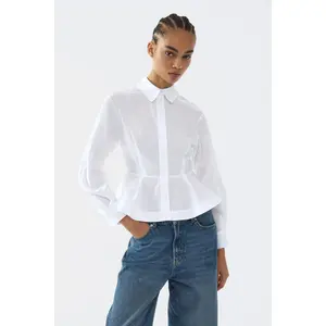 H&M Poplin peplum shirt