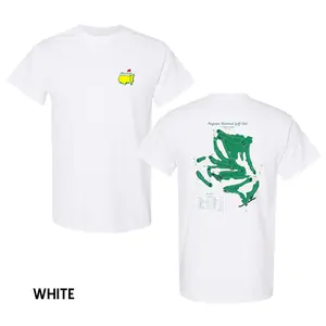 2026 Masters Augusta Course Map Shirt For Men For Women, Augusta National Fairway Layout Graphic Shirt, Soft Cotton Fabric Breathable Unisex Relaxed Fit Crew Neck Top, Detailed Golf Routing Design Apparel