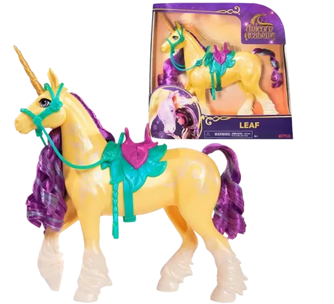 41213 - Unicorn Academy Leaf Unicorn with Head Movement and Riding Accessories