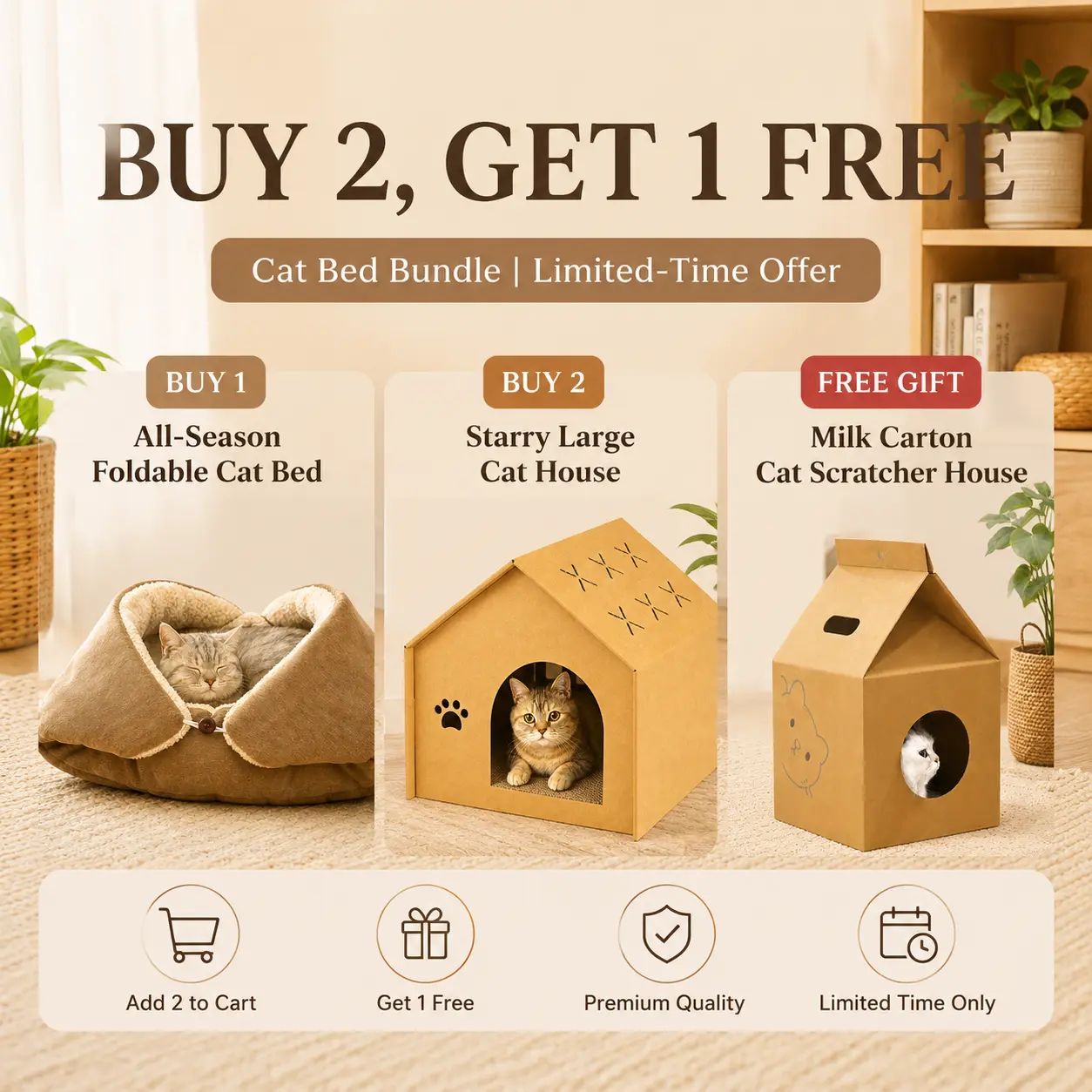 Purely Pets 4-Season Warm Plush Pet Bed - Foldable Fleece-Cotton Fabric Cozy Nest, Thick Washable Reversible Mat, Portable Home-Travel-Car Rides Rest for Small/Med Cats & Dogs